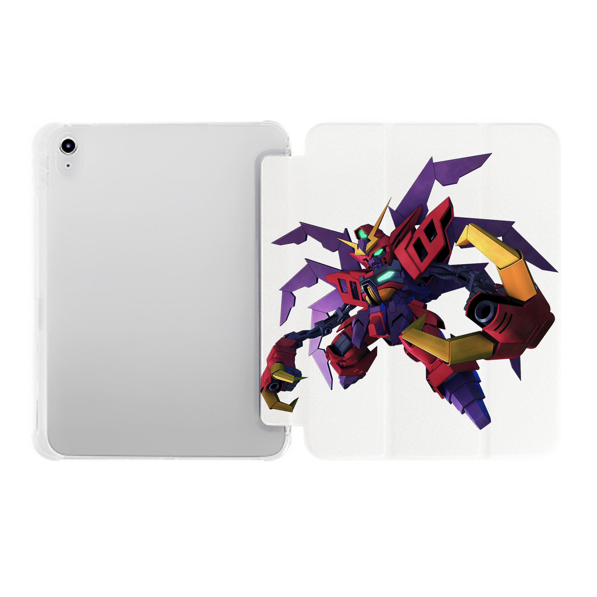 （画像用） 機動戦士ガンダム Mobile Suit Gundam IPad ケース ペン収納付き 三つ折りスタンド PUレザー×シリコン 対応機種9.5/10.5/10.9インチ